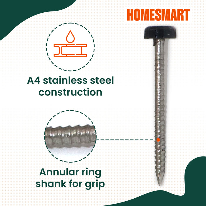 Anthracite Grey UPVC Poly Top Pins Stainless Steel