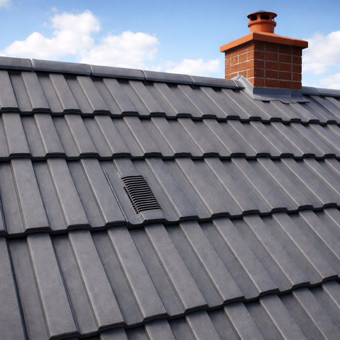 Timloc Red Mini Castellated Roof Tile Vent with Adapter