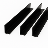 3 x Black Unequal Angle 70mm x 30mm x 1  Metre