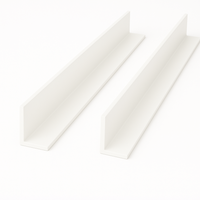 2 x White Unequal Angle 50mm x 25mm x 1  Metre