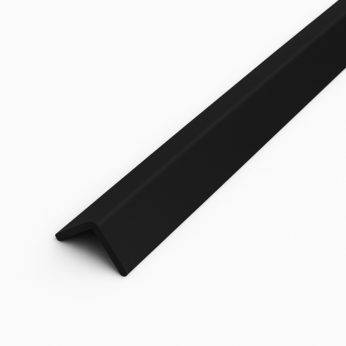 15 Pack Black 1 Metre UPVC Plastic Rigid Angle 25 x 25mm Corner Cover Trim 90 Degree