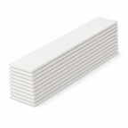 10 x 12mm White PVC Flat Bar x 1 Metre