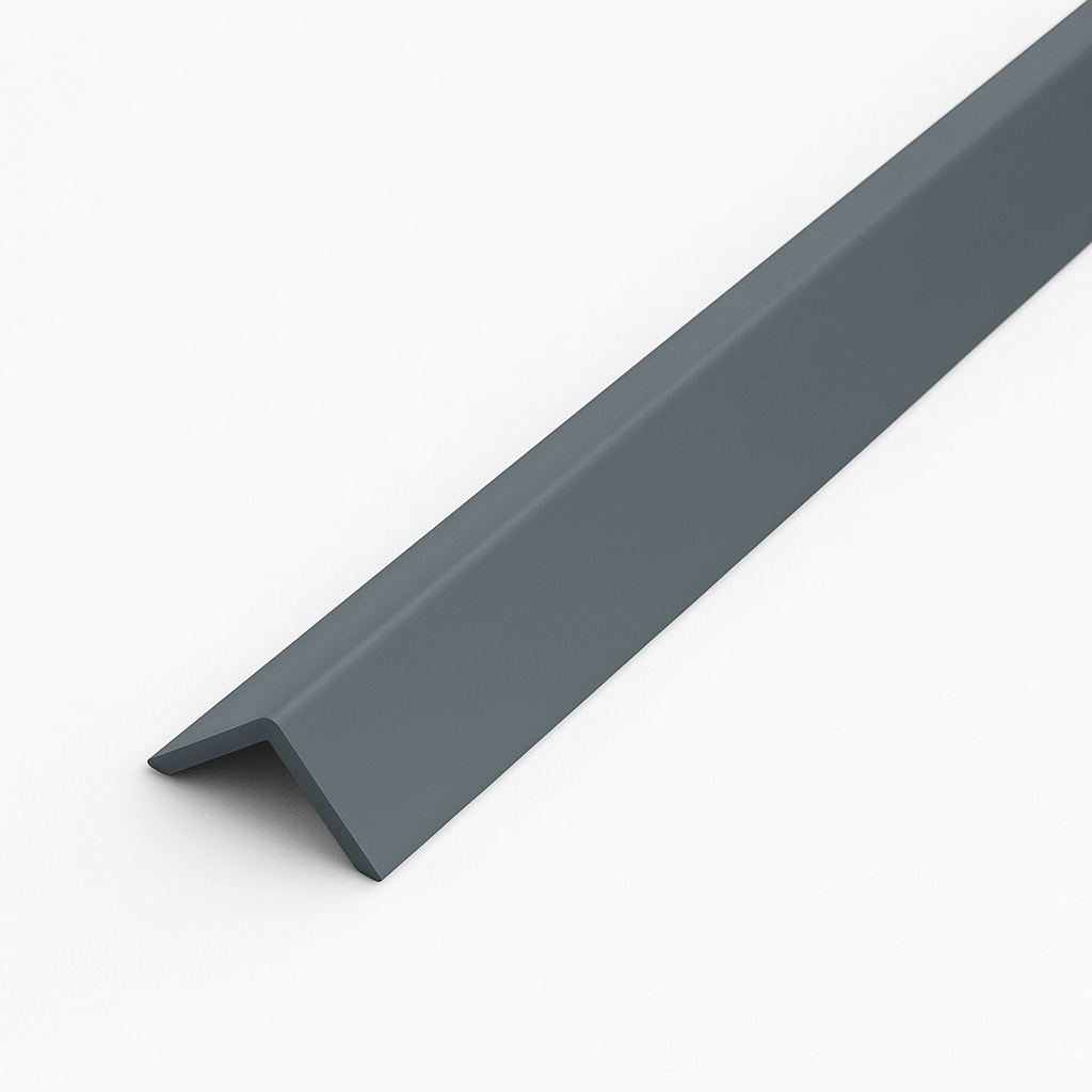 20 Pack Grey 1 Metre UPVC Plastic Rigid Angle 25 x 25mm Corner Cover Trim 90 Degree