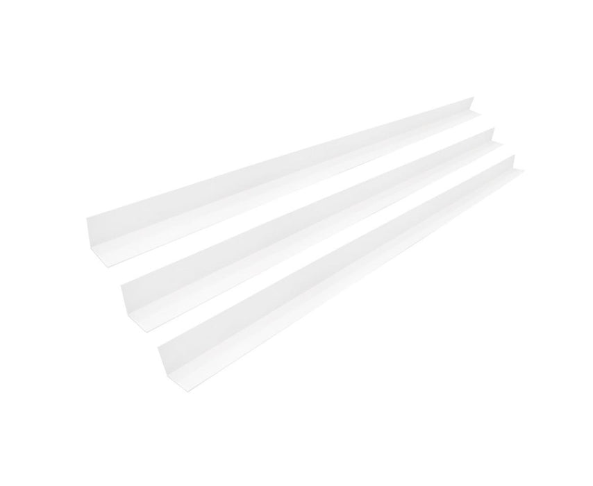 3 Pack - White Rigid Angle Trim - 10mm x 10mm x 1 Metre - PVC Corner Protector
