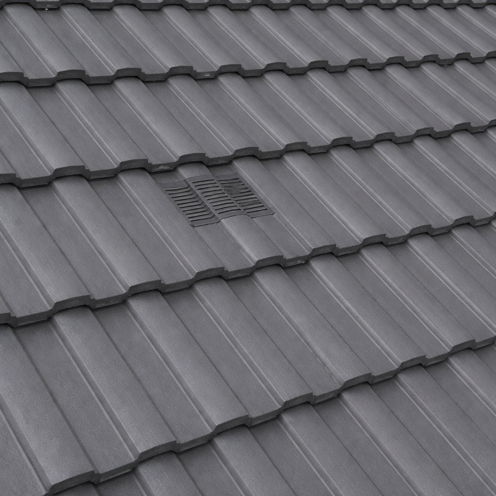 Timloc Grey Castellated Roof Tile Vent with Adapter