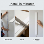 3 x 25mm White PVC Flat Bar x 1 Metre