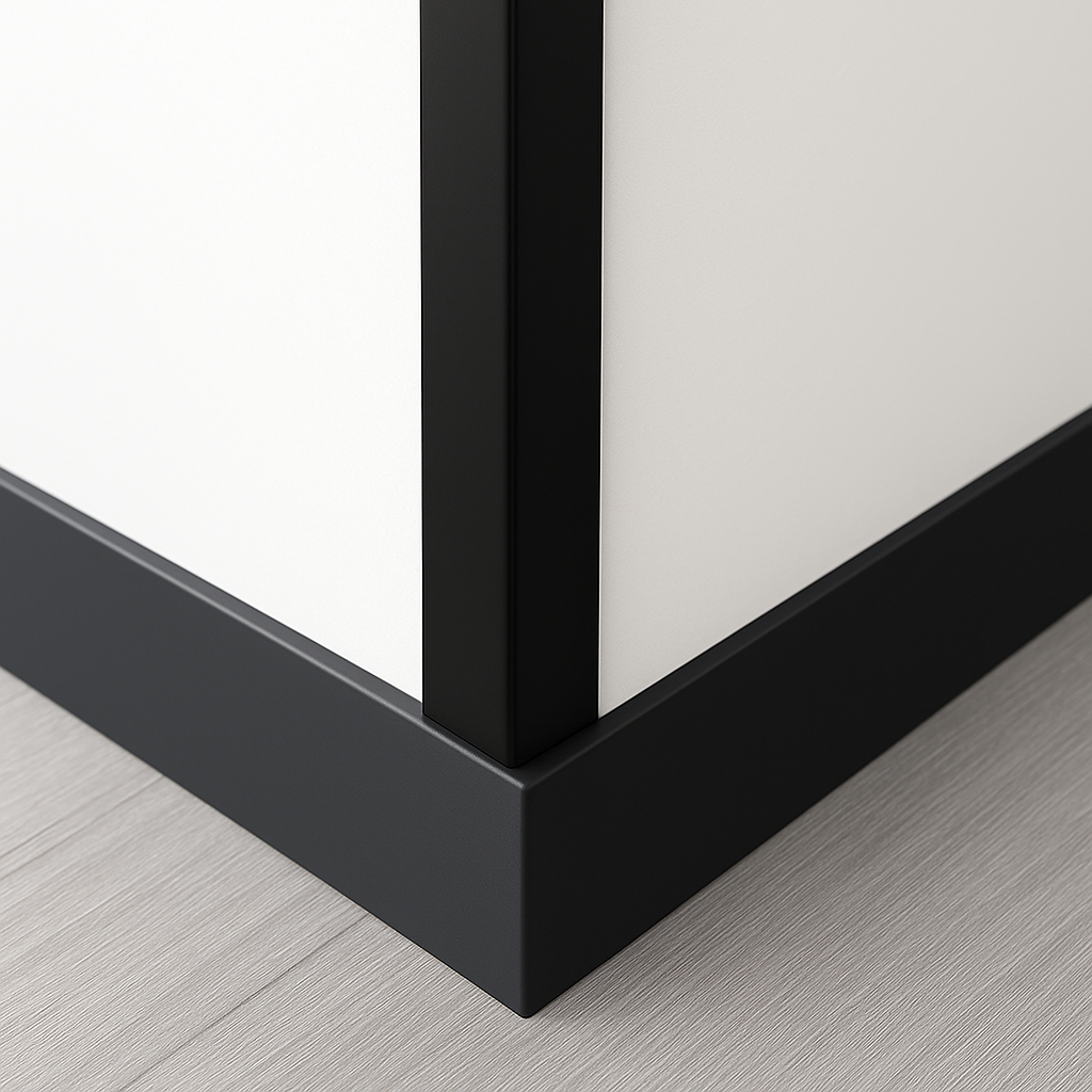25 Pack Black 1 Metre UPVC Plastic Rigid Angle 50 x 50mm Corner Cover Trim 90 Degree