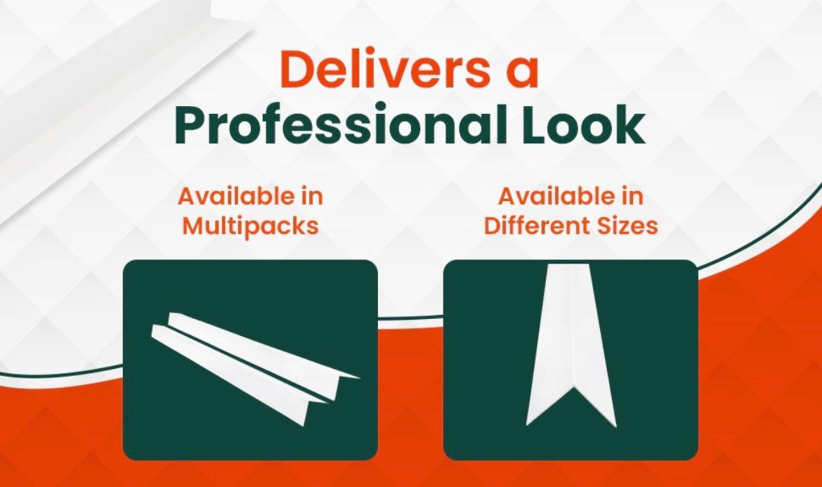 White Rigid Angle 10mm x 10mm x 1  Metre