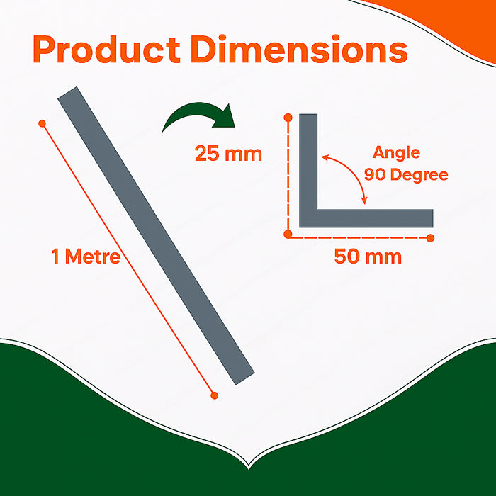 Anthracite Grey Unequal Angle 50mm x 25mm x 1  Metre