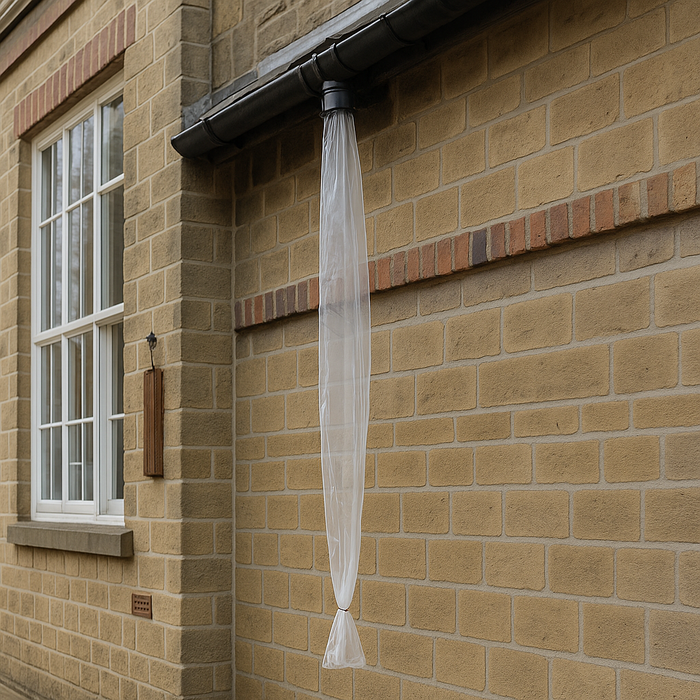 30 Metre Temporary Rainwater Downpipe 5 Inch 250 Gauge Kit