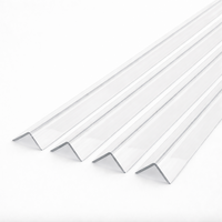4 x 50x50mm Clear Angles x 1 metre