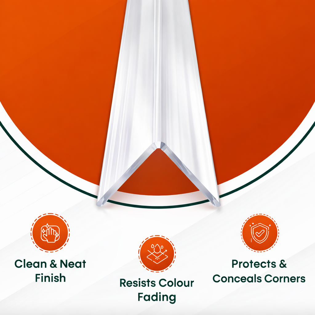 10 x 40x40mm Clear Angles x 1 meter