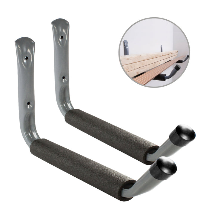 2 x Giant Heavy Duty 370mm Storage Hooks Wall Mounted