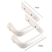 White Jumbo Ladder Garage Hook Set
