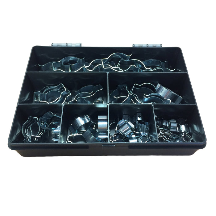 60 x Assorted Narrow Base Tool Spring Clips