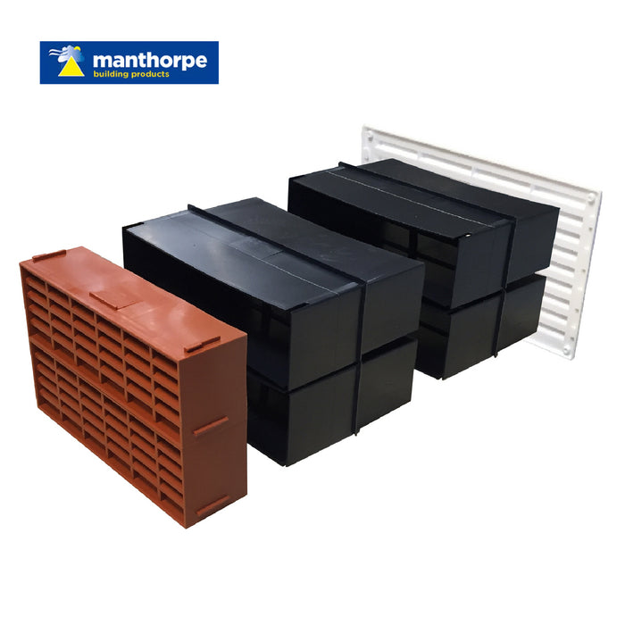 9" x 6" Manthorpe Extendable Combination Cavity Wall Sleeve Vent