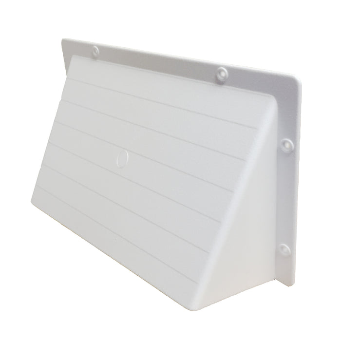 White Hooded Cowl Vent Cover for Air Bricks Grilles Extractors Vents