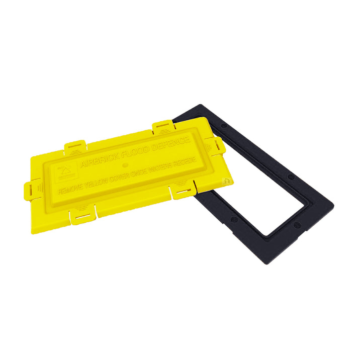 Blue / Black Framed Flood Water Defence Protection Airbrick Cover