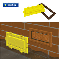 Brown Framed Flood Water Defence Protection Airbrick Cover