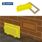 Buff Framed Flood Water Defence Protection Airbrick Cover