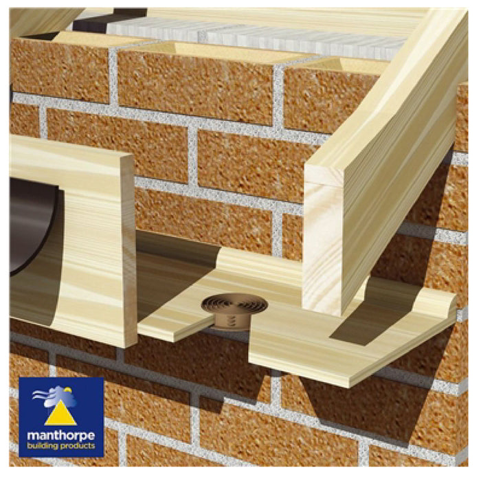 Golden Oak Plastic 70mm Round Soffit Air Vents <br> Menu Options