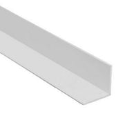 4 x White UPVC Plastic Rigid Angle 25mm x 25mm x 2.5 Metre